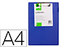 PORTANOTAS Q-CONNECT MINICLIPS PVC DIN A4 AZUL