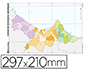 MAPA MUDO COLOR DIN A4 COMUNIDAD VALENCIANA POLITICO
