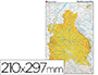 MAPA MUDO COLOR DIN A4 CASTILLA-LEON FISICO