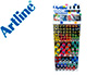 EXPOSITOR ARTLINE POSTER MARKER 96 UNIDADES COLORES SURTIDOS 51 UDS 2 MM / 33 UDS 6 MM / 12 UDS 12 MM