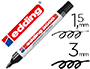 ROTULADOR EDDING MARCADOR PERMANENTE 3000 NEGRO PUNTA REDONDA 1,5-3 MM RECARGABLE