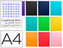 CUADERNO ESPIRAL LIDERPAPEL A4 MICRO JOLLY TAPA FORRADA 140H 75 GR CUADRO 5MM 5 BANDAS4 TALADROS COLORES SURTIDOS
