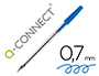 BOLIGRAFO TRANSPARENTE Q-CONNECT AZUL MEDIO KF26039