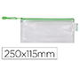 BOLSA MULTIUSOS DJOIS PVC 250X115 MM APERTURA SUPERIOR CON CREMALLERA PORTABOLIGRAFO Y CORREA COLOR VERDE
