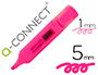 ROTULADOR Q-CONNECT FLUORESCENTE ROSA PUNTA BISELADA