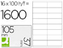 ETIQUETA ADHESIVA Q-CONNECT KF10654 TAMAO 105X37 MM FOTOCOPIADORA LASER INK-JET CAJA CON 100 HOJAS DIN A4