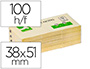 BLOC DE NOTAS ADHESIVAS QUITA Y PON Q-CONNECT 38X51 MM CON 100 HOJAS