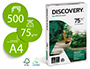 PAPEL FOTOCOPIADORA DISCOVERY DIN A4 75 GRAMOS PAPEL MULTIUSO INK-JET Y LASER PAQUETE DE 500 HOJAS
