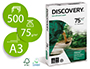 PAPEL FOTOCOPIADORA DISCOVERY DIN A3 75 GRAMOS PAPEL MULTIUSO INK-JET Y LASERPAQUETE DE 500 HOJAS