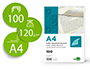 PAPEL VERJURADO LIDERPAPEL A4 120G/M2 BLANCO PAQUETE DE 100 HOJAS