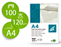 PAPEL VERJURADO LIDERPAPEL A4 120G/M2 CREMA PAQUETE DE 100 HOJAS