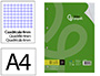 RECAMBIO LIDERPAPEL A4 100 HOJAS 100G/M2 CUADRO 4MM CON MARGEN 4 TALADROS