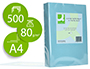 PAPEL COLOR Q-CONNECT DIN A4 80GR CELESTE PAQUETE DE 500 HOJAS
